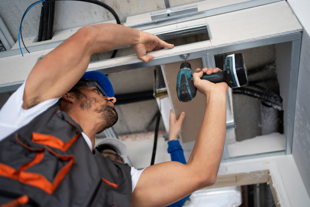 a man working